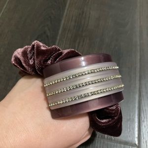 Valvet hair band-royal purple color